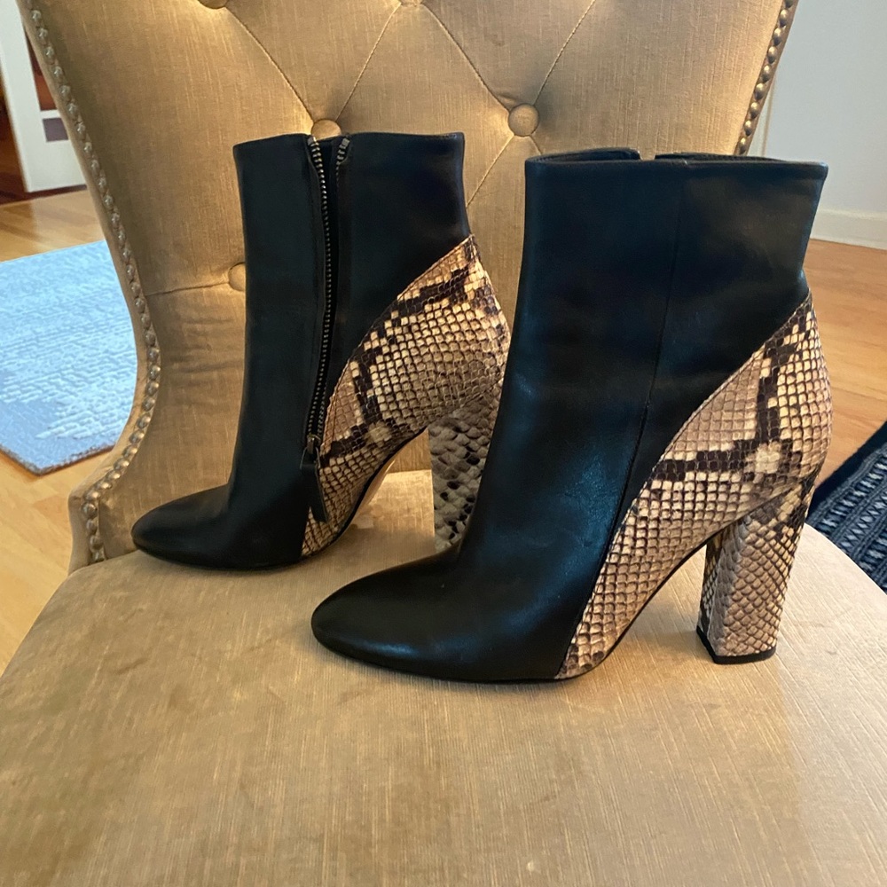 Barneys New York Python Leather Boots - image 1